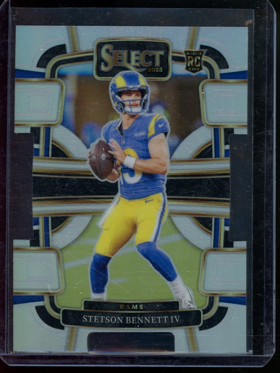 2023 Panini Select Stetson Bennett IV Silver Prizms Die Cuts Rookie LA Rams #55