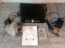 Axion AXN-8701 7 Portable Handheld TV Cables Remote Tested Working