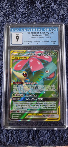 Venusaur & Snivy-GX graded CGC 9 for sale on eBay