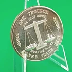 Vintage Silver Trade Unit Scarce One Trounce 1oz .999 Silver (3) Sectional Round
