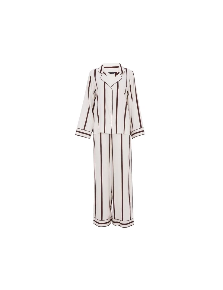 Cyberjammies Fable & Eve Battersea Pyjama Set Stripe Wide Leg Womens 2178 - Image 4 of 4