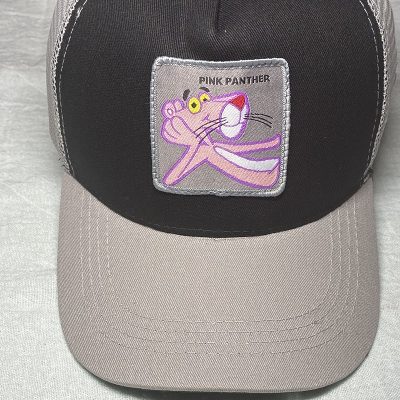 Pink Panther Black/Gray Mesh Back Trucker Hat Unisex One Size Free Shipping 