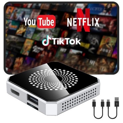 5 IN 1 Car Wireless CarPlay Video AI Box Android Auto Adapter w/ Netflix YouTube