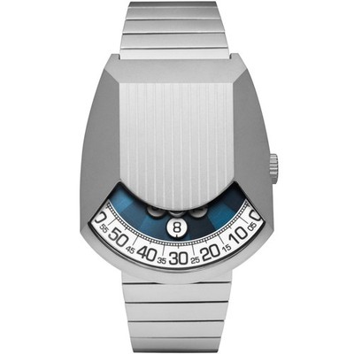 Xeric Retronaut Automatic Wandering Hour Matte Steel Blue Men's Watch - Brand Ne