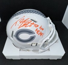 TYLER SCOTT signed CHICAGO BEARS 2004 SALUTE Mini Football Helmet w/ COA PSA