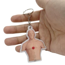 1000pcs/lot CPR Manikin Keychain LED Light for CPR Courses Gift