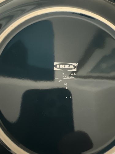 Lote de 5 Platos de Ensalada de Pan IKEA Fargrik Azul Oscuro Cerámica Brillante Moderno - Imagen 5 de 7