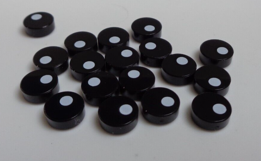 LEGO 6284072 98138 Flat Tile x Round Black with White Spot