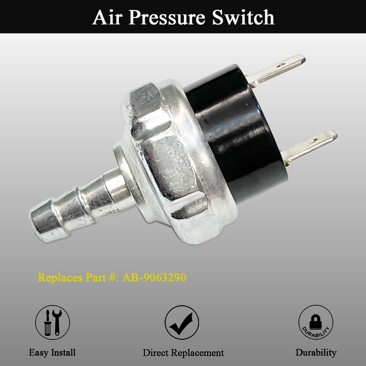 180-225 PSI Air Compressor Micro Pressure Power Switch for Dewalt