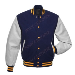Men/'s Classic Snap Button Vintage Baseball Letterman Varsity Jacket LMJ