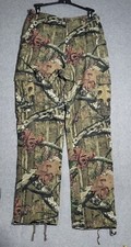Cabelas Camouflage Pants Mens 38 Tall Cargo Hunting Adjust Waist Acorns Leaves
