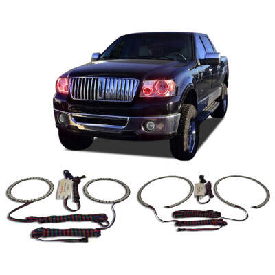 Bright Red Angel Eye Headlight Halo kit for Lincoln Mark LT 06-08