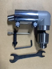 MILWAUKEE Right Angle Drive Unit Collar 48-06-2871 with 1/2" chuck, key, wrench