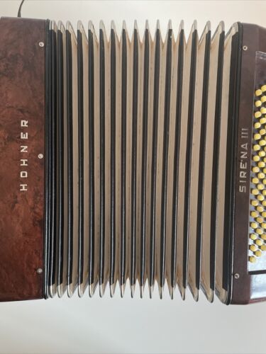 Accordéon Hohner Sirena III 3, Fonctionnel Et Soufflet Non Percé, Avec Valise - Imagen 12 de 24