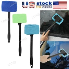 3X Window Windshield Cleaning Wash Tool Microfiber Car Wiper Cleaner Glass Brush