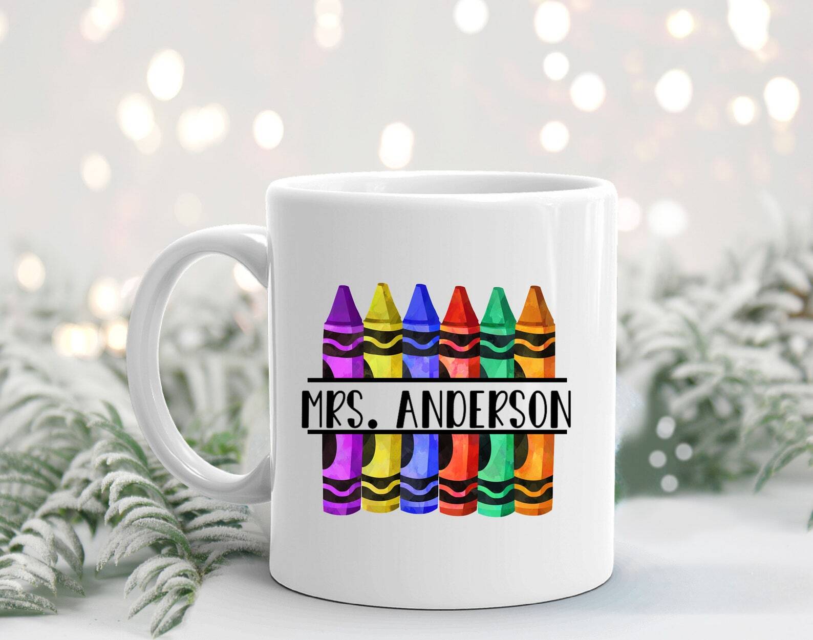 Teacher Mug Personalized With Name Sweet Educational Christmas Gift Stocking