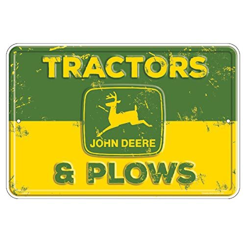 John Deere Tractors & Plows Sign, 8" x 12", Green and Yellow eBay