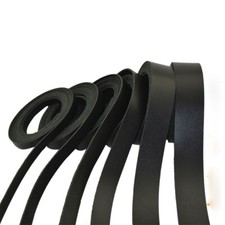 1M Schwarz Leder Flach Band Bastelarbeiten Handwerk 8mm/10mm/12mm/15mm /20mm/