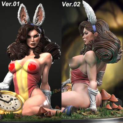 Sexy WHITE RABBIT 3D Printing Figure Model Kit Unpainted Unassembled Garage Kit