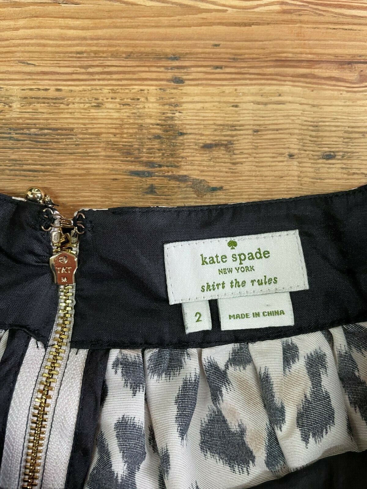 Kate Spade Leopard Print Mini Skirt Sz 2 - image 5