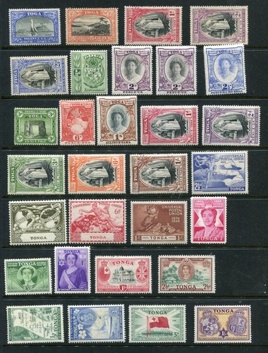 TONGA 1897-1951 M&U Lot to 5 Shillings 30 Stamps