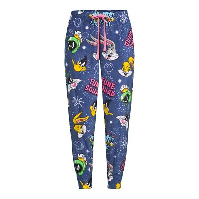 NEW Space Jam Women's Sleep Jogger Lounge Pants Bugs Daffy Lola Size L