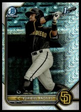 2022 Bowman Chrome Mojo Refractor Euribiel Angeles 1st #BCP-32 San Diego Padres