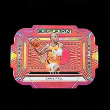 Chris Paul 👌- 2020-21 NBA Obsidian Eclipse Insert Red Flood Die Cut Holo SP #26