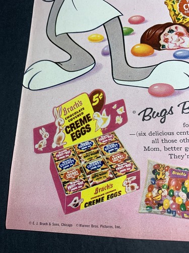 1958 Brachs Easter Candy Buggs Bunny anuncio original Warner Bros - Imagen 4 de 11