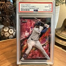 2024 Topps Finest Yordan Alvarez Red Lava Refractor 9/10 #91 Gem Mint 10 💎