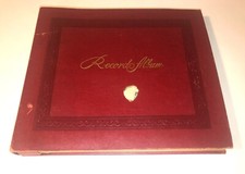 Vintage 1940's 78 RPM Record Album Holder  10 - 78 RPM Records, Multiple Labels
