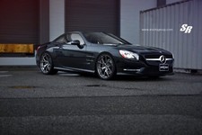 Cars mercedes sl 550 pur Desk Mat Stitched