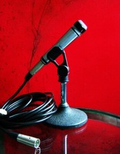 Vintage 1970s Astatic 810-A dynamic cardioid microphone w accessories Shure 545