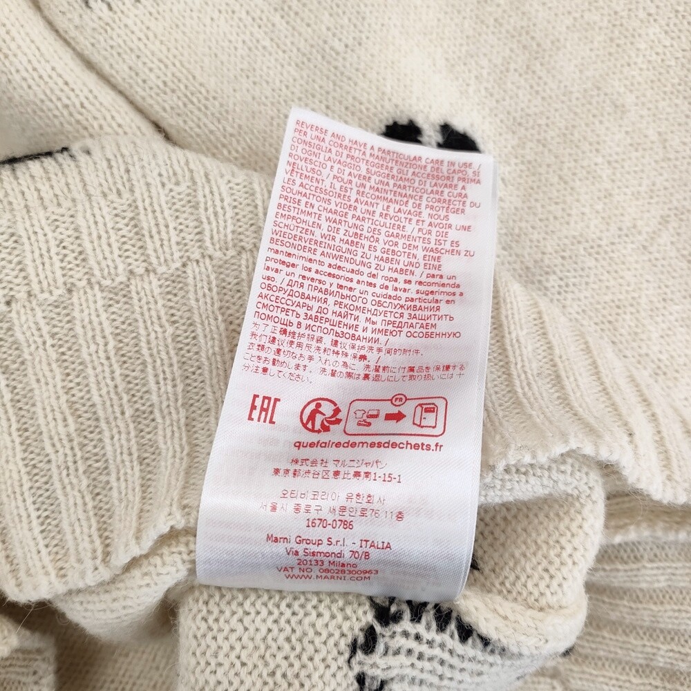 MARNI GCMG0340Q0 UFW410 48 Heart Wool Alpaca Sweater knit