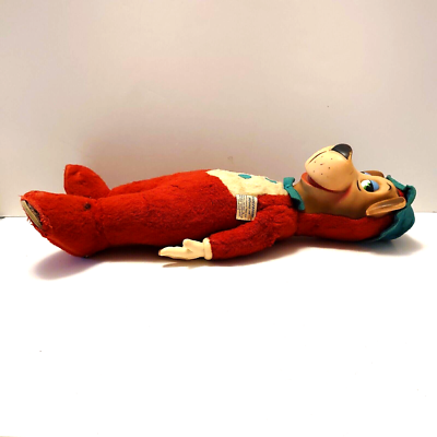1958hanna barbera huckleberry houndぬいぐるみ Vtg 1958 Huckleberry Hound Rubber Face Plush Knickerbocker Hanna