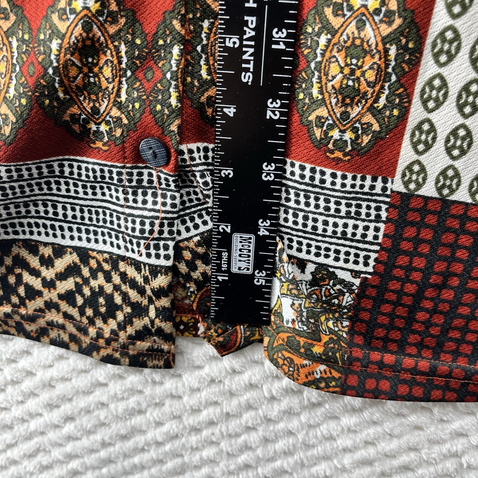 Tavin Patchwork Print Button Down Long Sleeve Shi… - image 6