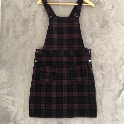 TU Dungaree Pinafore Dress UK 10 Burgundy Red Grey Check Brushed Cotton Pockets | eBay UK TU Dungaree Pinafore Dress UK 10 Burgundy Red Grey Check Brushed Cotton Pockets | eBay UK