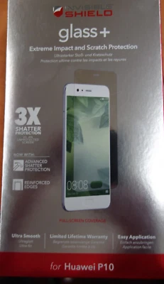 ZAGG 3 films Protection Invisible Shield Glass Écran Verre Huawei P10 neuf - Photo 1/2