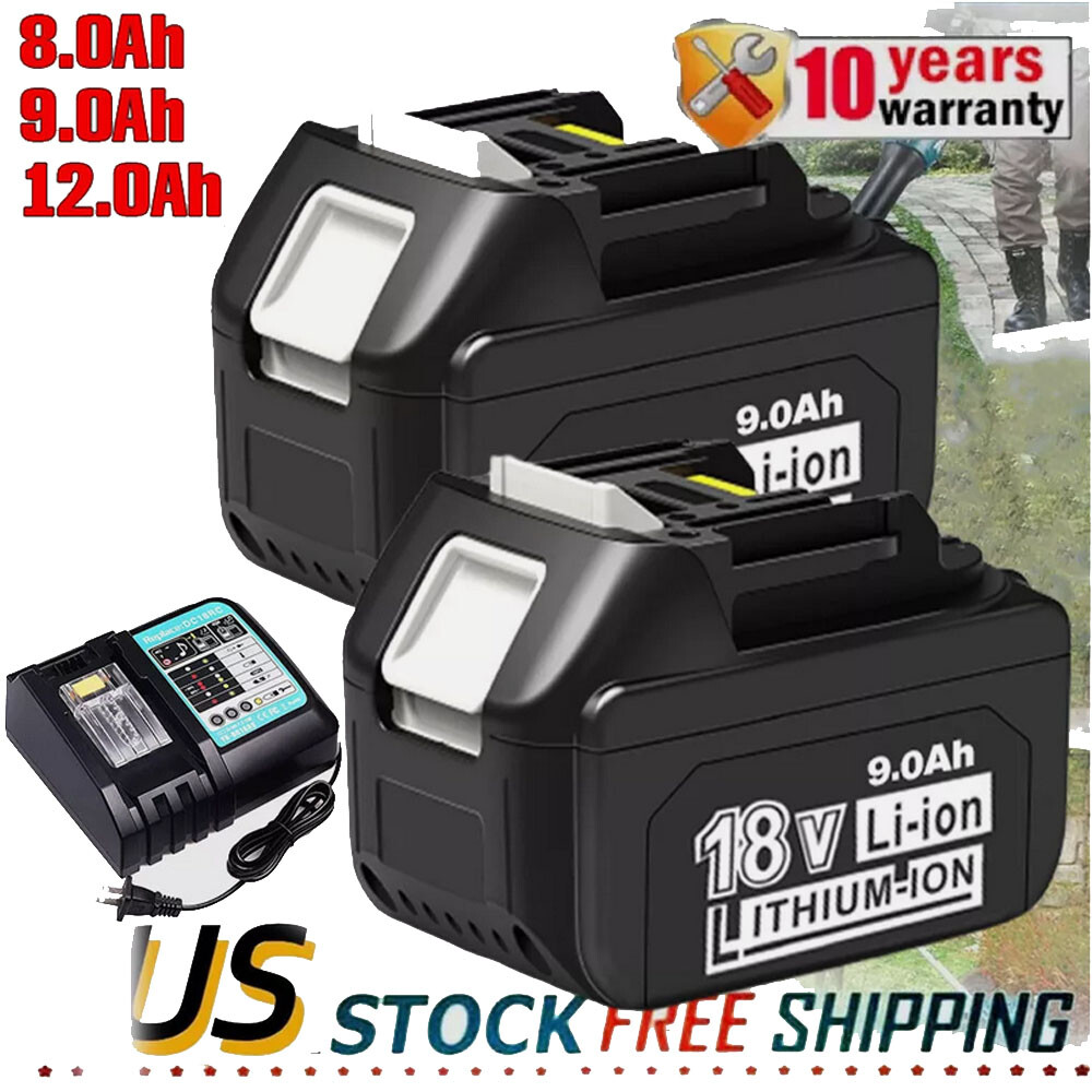 18V for Makita BL1860 18Volt 8.0Ah 9AH 12AH Lithium LXT Battery BL1850 BL1830
