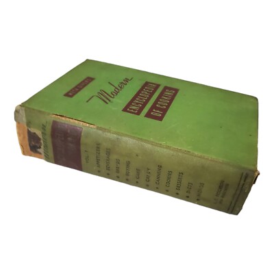 Vtg 1952 *MODERN ENCYCLOPEDIA OF COOKING By Meta Given - Hardcover Damaged Bind