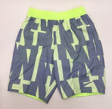 Nike Boys 7' Volley Swim Short Yellow/Gray Medium
