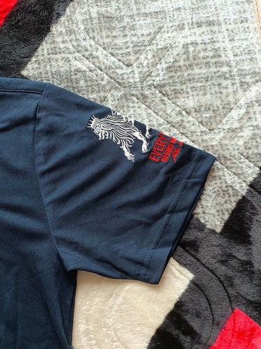 Fila Golf Spell Out Embroidered Polo Shirt L Dark Blue - Picture 5 of 8