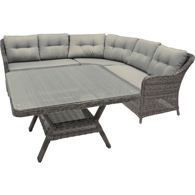 Eckbank Set Esseckbank Tisch Mit Glasplatte Ecklounge Outdooreckbank Set Garten Ebay