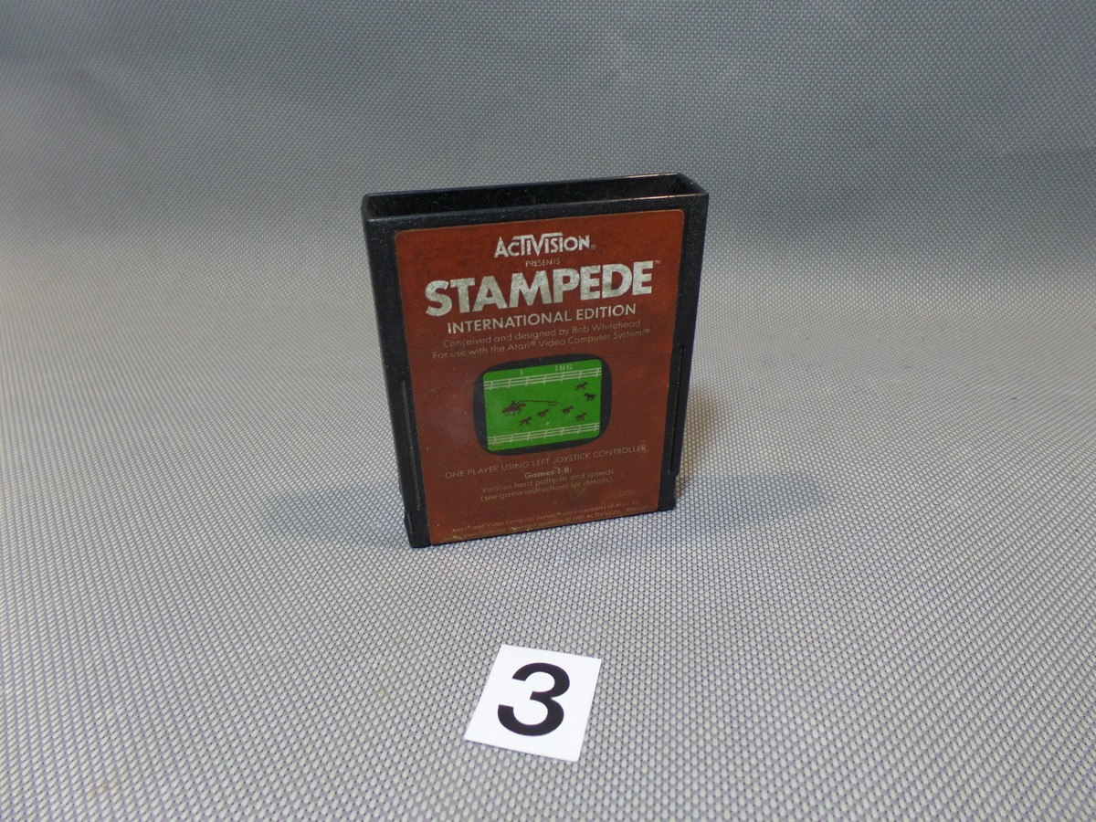 Jeu Atari 2600 Stampede Édition Internationale - PAL, Complet, Bon état, Sorti En 1981