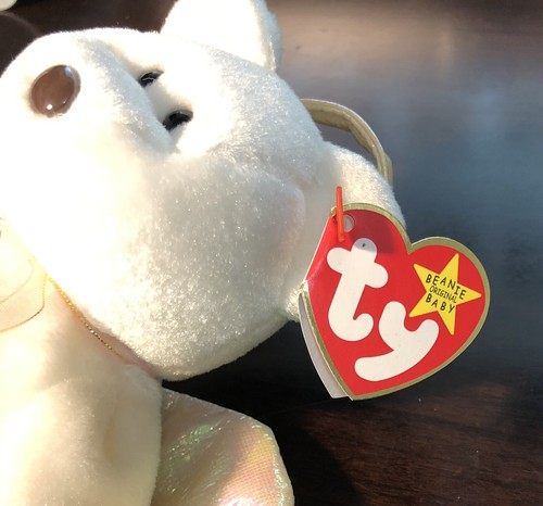 HALO Bear Ty Beanie Baby 1998 BROWN NOSE WITH BLACK EYES Near Mint with Tag VHTF - Picture 2 of 9