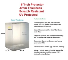 Lot of 5 - Display box 6" inches .60mm Pop Protector (Scratches Resistant)