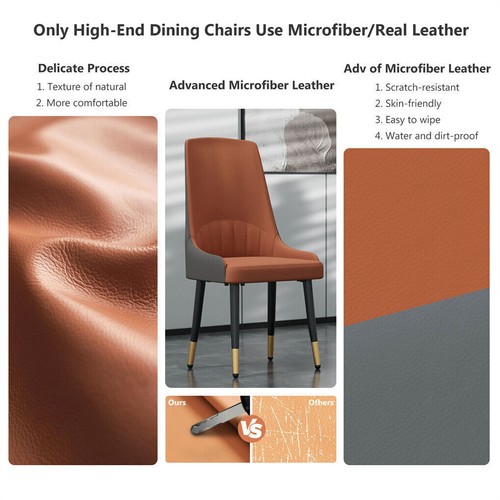Set of 2 Kitchen Dining Chairs Modern Dinner Chair Padded Office Meeting Chairs - Picture 32 of 64