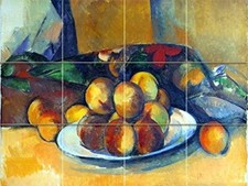 Tile Mural Art P Cezanne Peaches Kitchen Bathroom Wall Backsplash Marble Ceramic