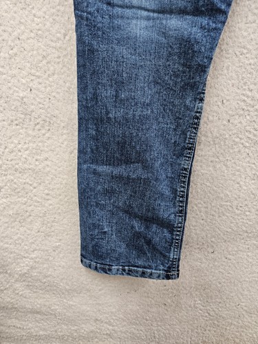 Akademiks Boys Jeans 16 Blue Acid Wash Cotton Blend Distressed Straight F Denim - Picture 15 of 20