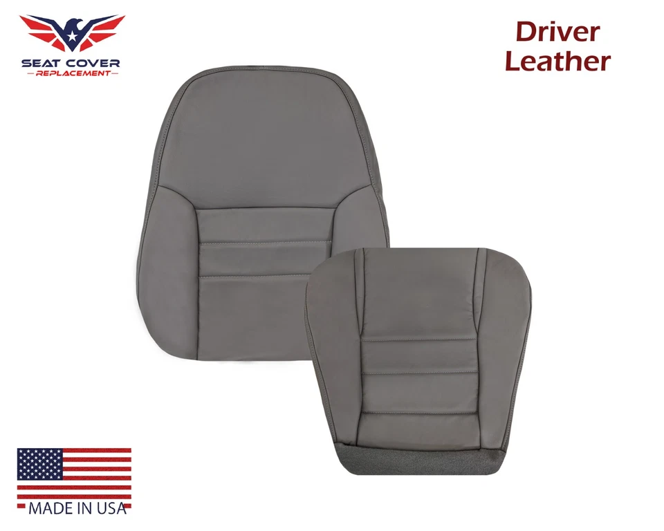 Серые кожаные полные чехлы на передние сиденья для Ford Mustang 1994 1995 1996 1997 1998 годов выпуска - Изображение 3 из 4